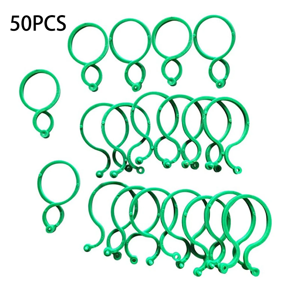 

50Pcs Plastic Plant Support Clips Garden Plant Clips For Tomato Hanging Trellis Vine Connects Plants Greenhouse Vegetables