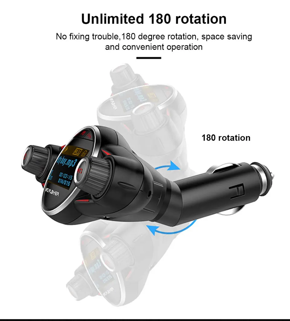 BT08 беспроводной Bluetooth Автомобильный mp3 плеер fm-передатчик AUX аудио приемник TF USB Flash музыкальные плееры двойной USB зарядное устройство