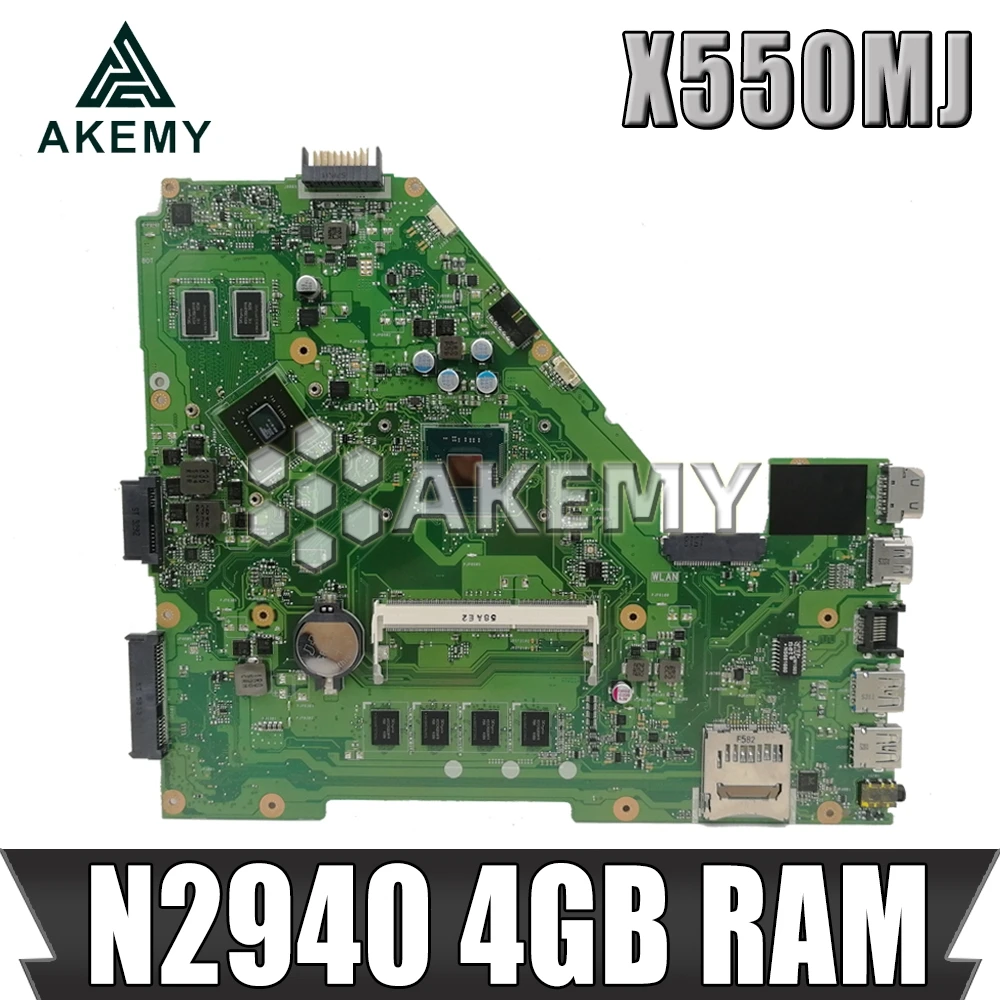 Akemy N2940 CPU 4 Гб RAM X550MJ GT820M материнская плата X550MD REV 2 0 для For Asus X550M X552M Y582M 100% тест