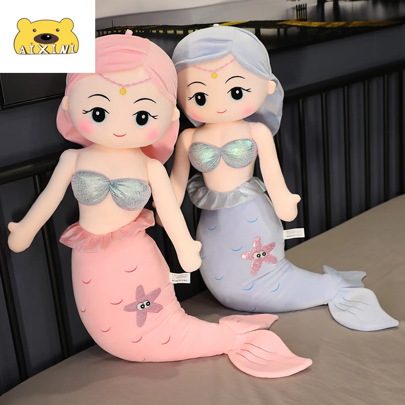 

AIXINI тканевая Кукла Kawaii плюшевая Русалочка, плюшевые игрушки, милая плюшевая мягкая подушка с животными, мягкая игрушка, куклы принцессы, под...