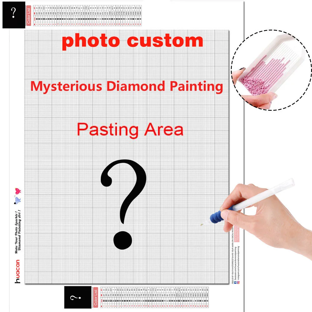 

HUACAN Photo Custom Diamond Painting Mystery Box Pictures Of Rhinestones 5D DIY Diamond Embroidery Sale Mosaic Handmade Gift