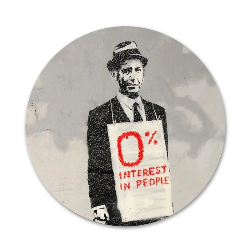 58 мм Граффити Тонкий войне значок на булавке декоративные Броши Металлические