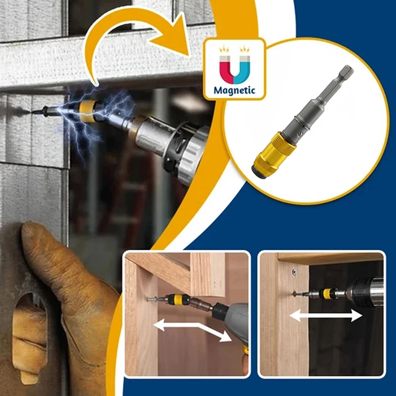 

Magnetic Screw Drill Tip Change Locking Bit Holder With Quick Spring Release Screwdriver Hand Tools
