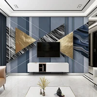 custom any size 3d photo wallpaper modern light luxury color block striped marble mosaic tv background wall papel de parede art