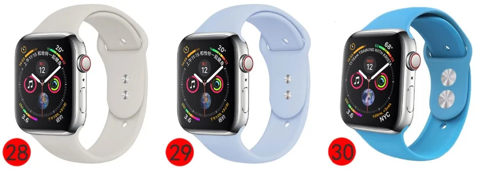 Ремешок для часов Silikon Für apple watch band 40 мм 44 мм 42 мм 38 мм apple watch 4 apple watch 5 correa iwatch повязки Uhr zubehёr