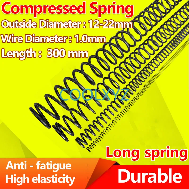 

Compression Spring Pressure Long Spring Y Type Return Strong Long Spring Wire Diameter 1.0mm, Diameter 12-22mm, Length 300mm