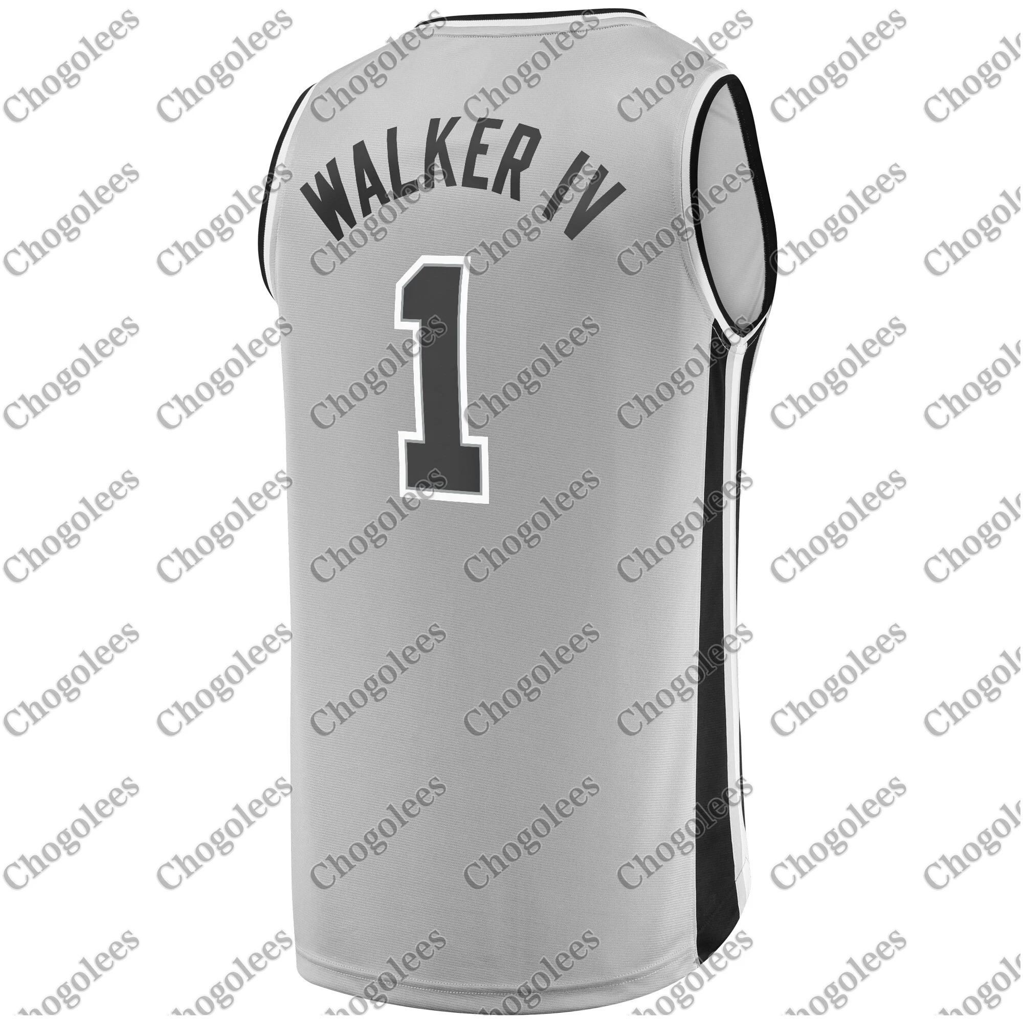 

Men Basketball Jersey Lonnie Walker San Antonio Branded Fast Break Player Jersey Statement Edition Silver