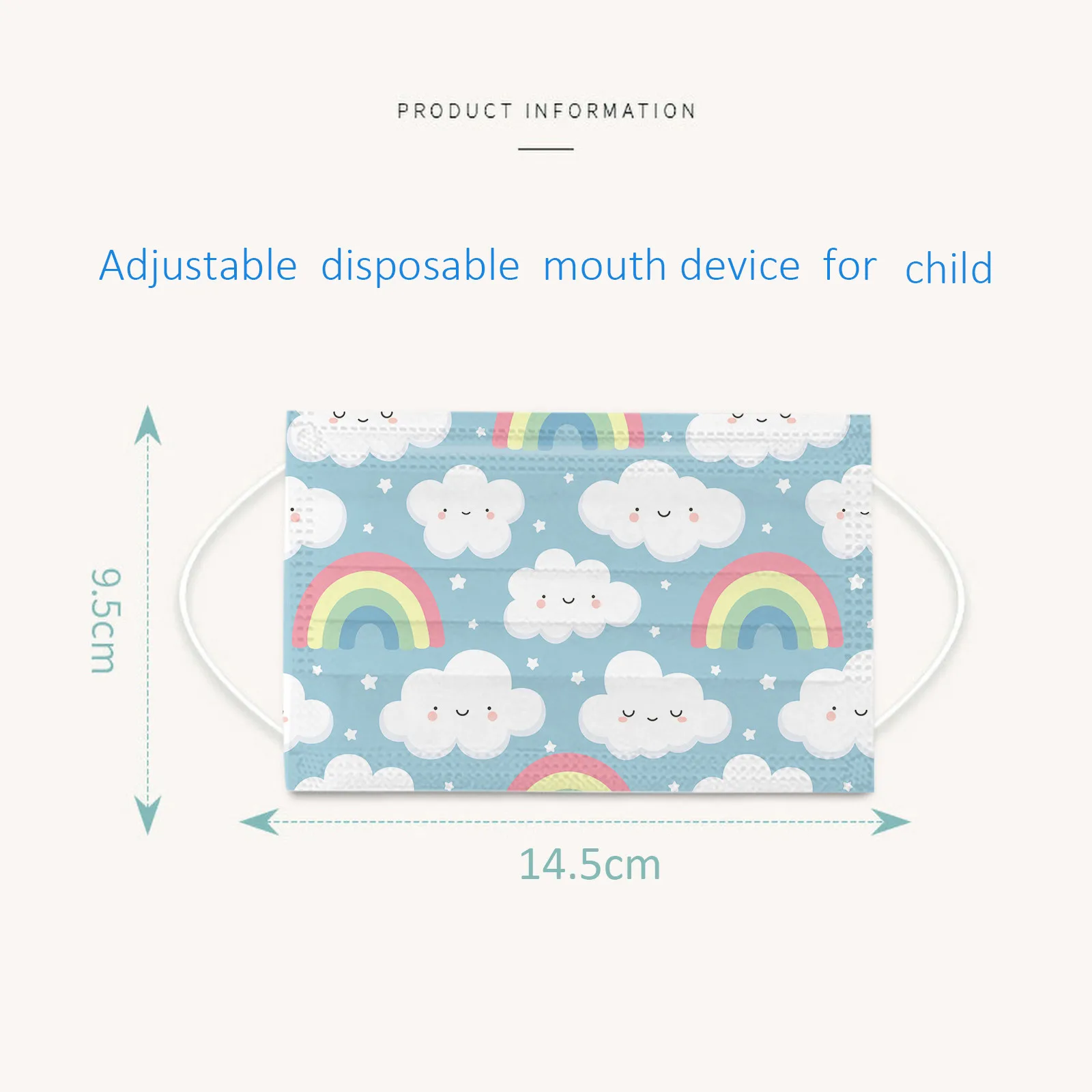 

50PCS Mask Kids Children's Mask Disposable Face Mask Industrial 3Ply Ear LoopFor Breathable Kids Desechable Mascarillas#40