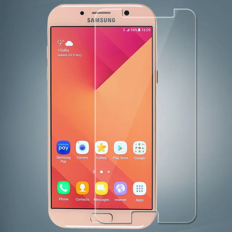 

Screen Protector For Samsung Galaxy A7 (2017) A720F A720F/DS A720 Tempered Glass Protective Film