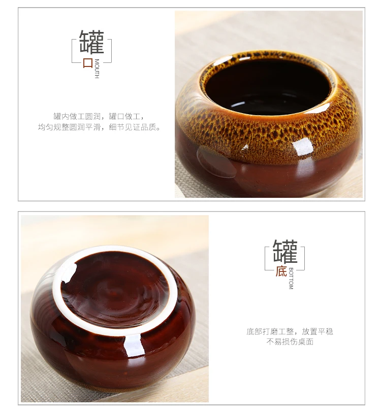 Porcelain Tea Box Kithen Storage Bottles Food Stash Jar Airtight Smell Proof Container Tea Coffee Storage Tank Small Tea Jar