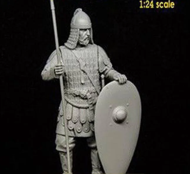 

Разобранная 1/24 75 мм подставка для древнего воина с базовой фигуркой из смолы набор миниатюрных моделей Неокрашенная