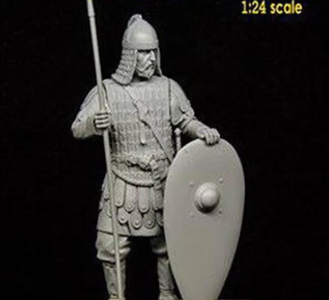 Разобранная 1/24 75 мм подставка для древнего воина с базовой фигуркой из смолы