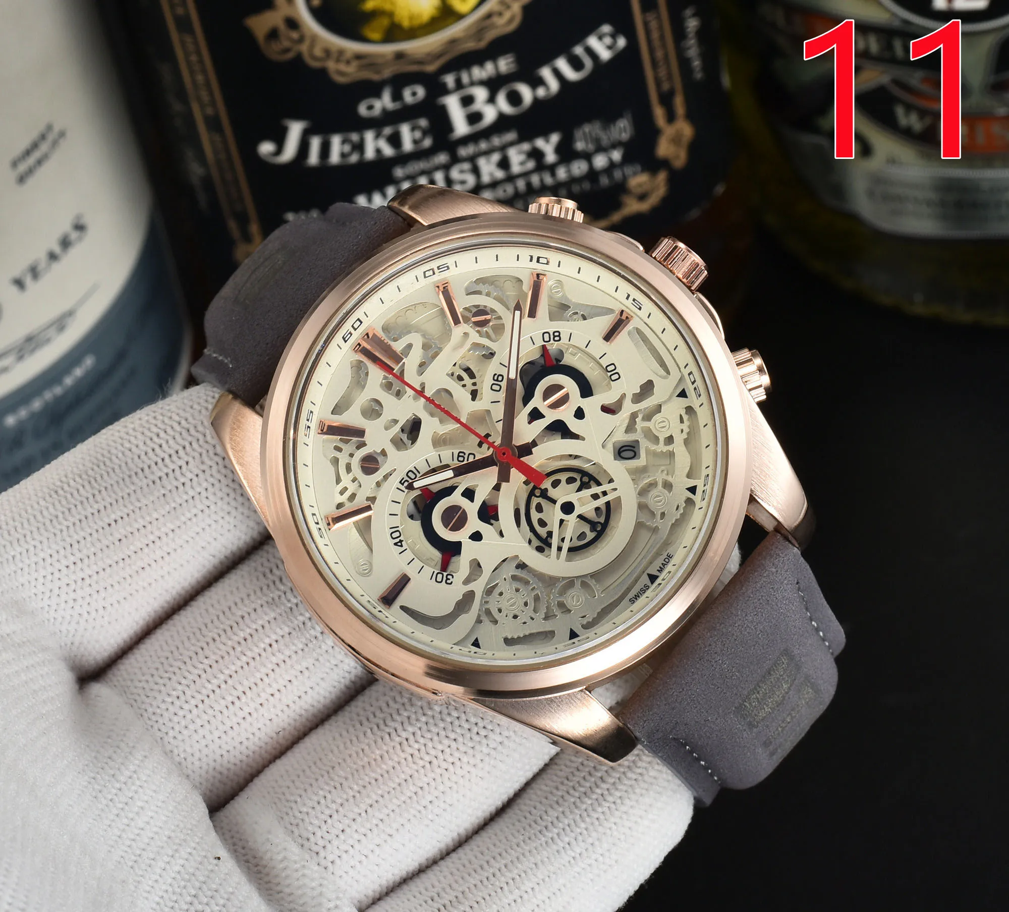

2021 trendy men's fashion business casual stainless steel strap quartz watch