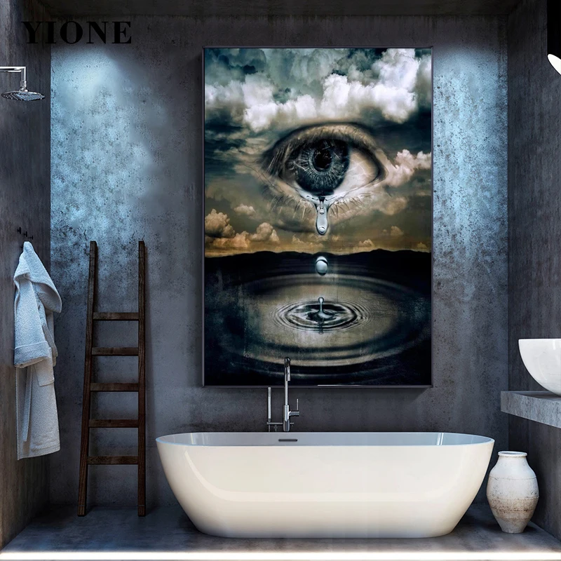 

Abstract Sky Eye Lake of Tears Canvas Art Painting Modern Motivational Poster Wall Picture Print Home Decoration Living Room