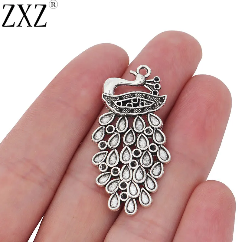 

Павлин ZXZ Очаровательные Подвески для бус, для изготовления ювелирных изделий, 43x22 мм, 10 шт.