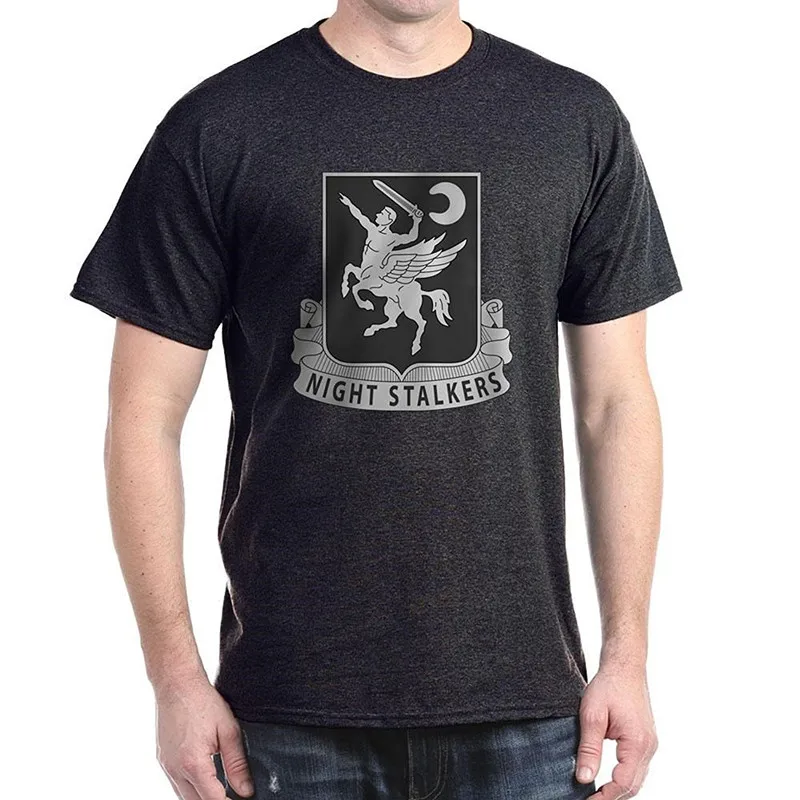 

160th Special Operations Aviation Regiment Night Stalkers Printed T-Shirt. Summer Cotton O-Neck Short Sleeve Men's T Shirt New