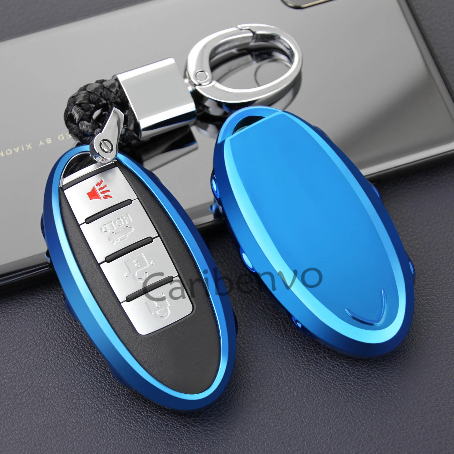 Чехол для автомобильного ключа Aurora Blue Good Nissan Qashqai Sentra Teana Titan Leaf Kicks Micra Infiniti Q30 Q50 Q60