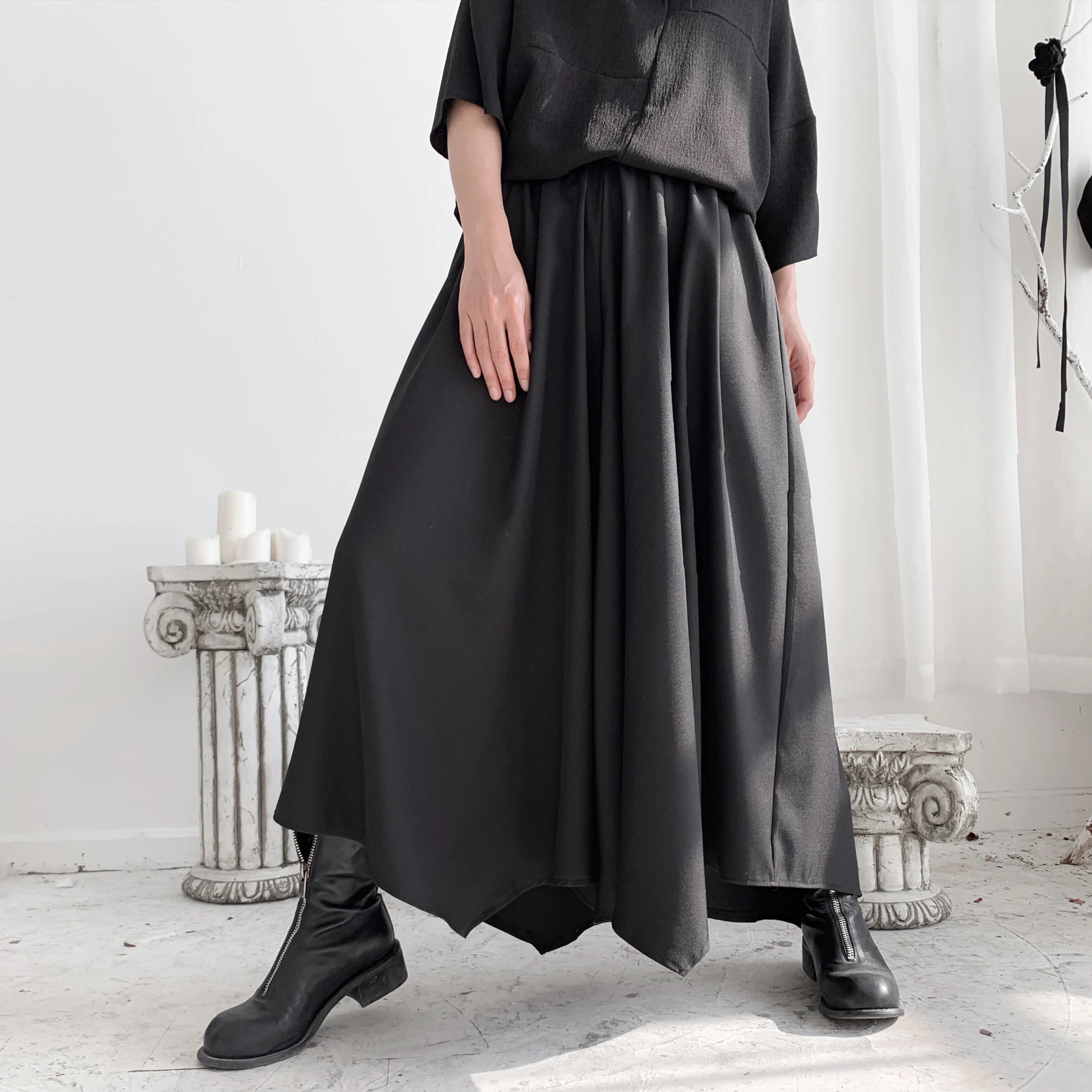 Повседневные дизайнерские брюки в стиле Ямамото темно Yoji Необычные Брюки с