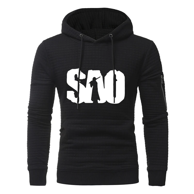 

NEW Spring Autumn Hoodies SAO Sword Art Online Men Anime Printed Sweatshirt Mens Hoodies cotton Streetwear Sweatshirt X