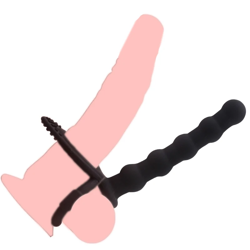 Анальный фаллоимитатор страпон с двойным проникновением Анальная пробка