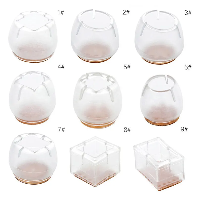 4 шт./лот защитные деревянные ножки для стула скользят по мебели силиконовые