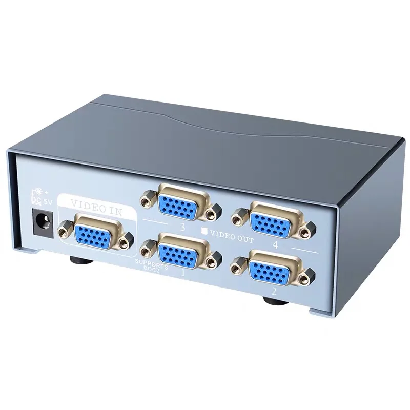 Разветвитель VGA 1 в 4 выхода порта 280 МГц адаптер Box разветвитель SVGA HD усилитель