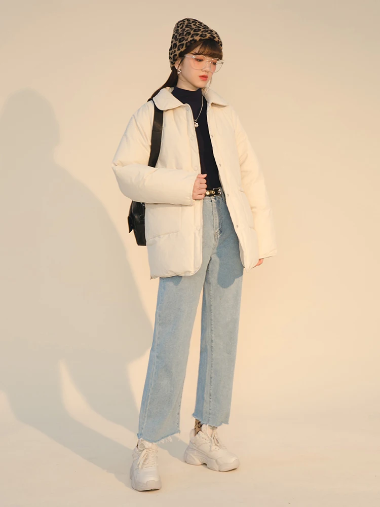 Женская зимняя верхняя одежда 2019 пальто корейская мода повседневные свободные