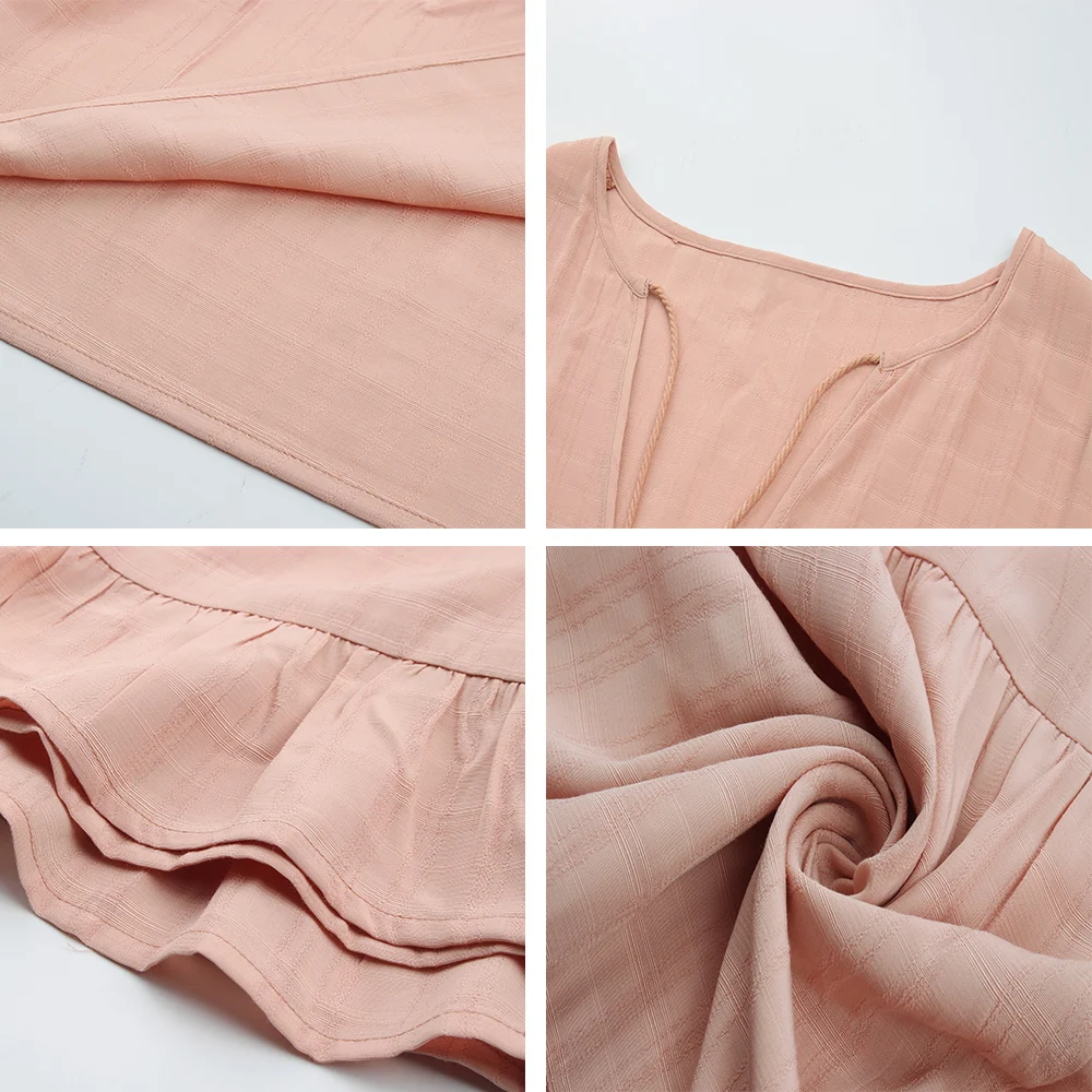 

2021 Summer Short Sleeve A-Line Dress Office Lady Sexy V-Neck Women Clothing Black Fashion Outfits Soft Knee-Length Dresses