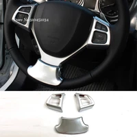 for suzuki vitara 2016 2017 2018 3pcs car detector stick styling cover abs chrome steering wheel interior kit trim lamp frame