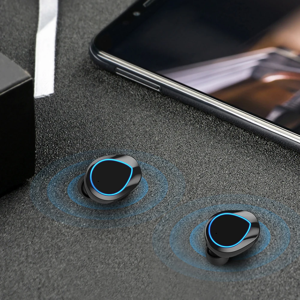 Erilles Новый мини bluetooth наушники беспроводные вкладыши стерео с светодиодный