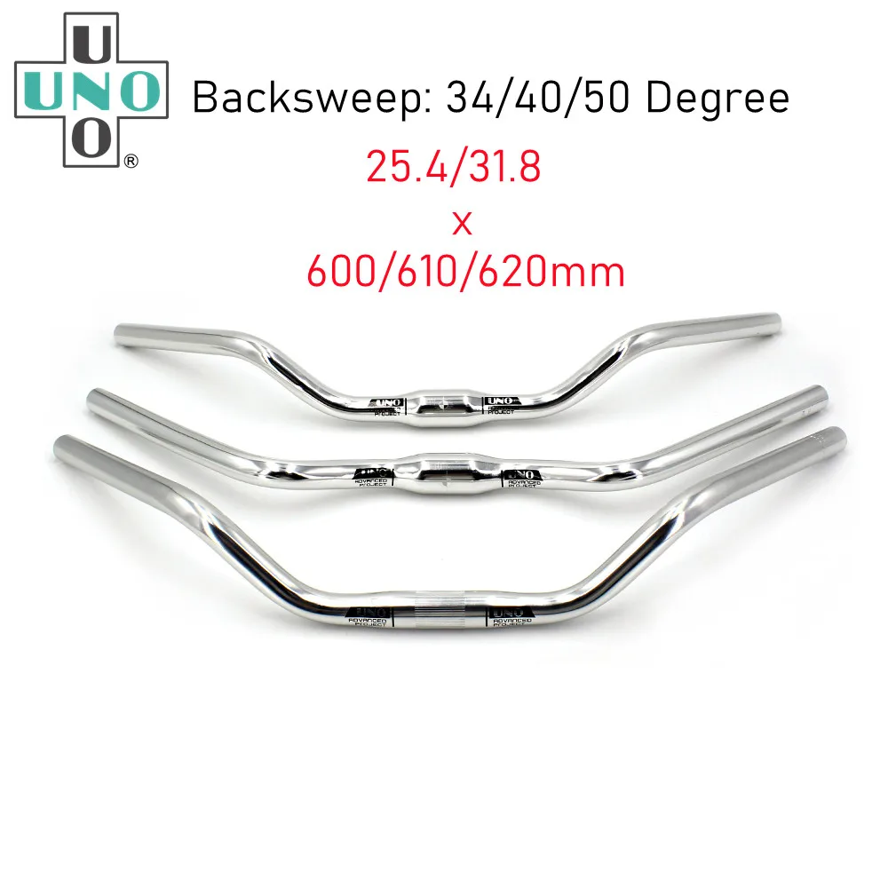 

UNO Aluminum Swallow Shaped Bicycle Handlebar 25.4/31.8 MTB Bicyle 600/610/620mm Road Bike Handlebar