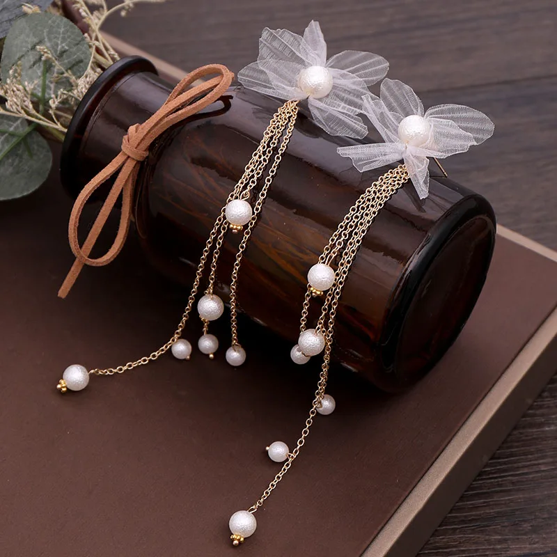 FORSEVEN милая пряжа цветы искусственный жемчуг диадема принцесса тиара корона