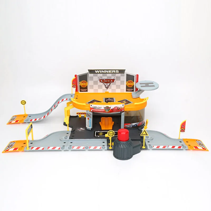 Disney Pixar Cars 3 Toys Transformable Parking Set Lightning Mcqueen Driven to WinPacing Pitstop Lot Plastic Diecasts Car | Игрушки и