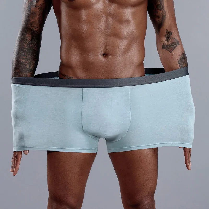 

Men Cotton Boxers Mens Seamless Underwear Male Sexy Panties Solid Underpants Cuecas Plus Size 5XL Breathable Homme Boxershorts
