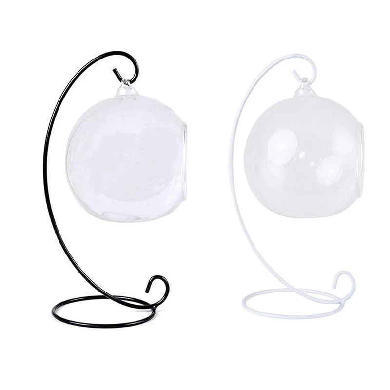 

12 Pcs Ornament Display Stand, Iron Hanging Stand Rack Holder for Hanging Glass Globe Air Plant Terrarium