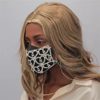 fashion heart shaped shiny rhinestone face mask decoration sexy ladies nightclub stage party crystal mask face accessories gift