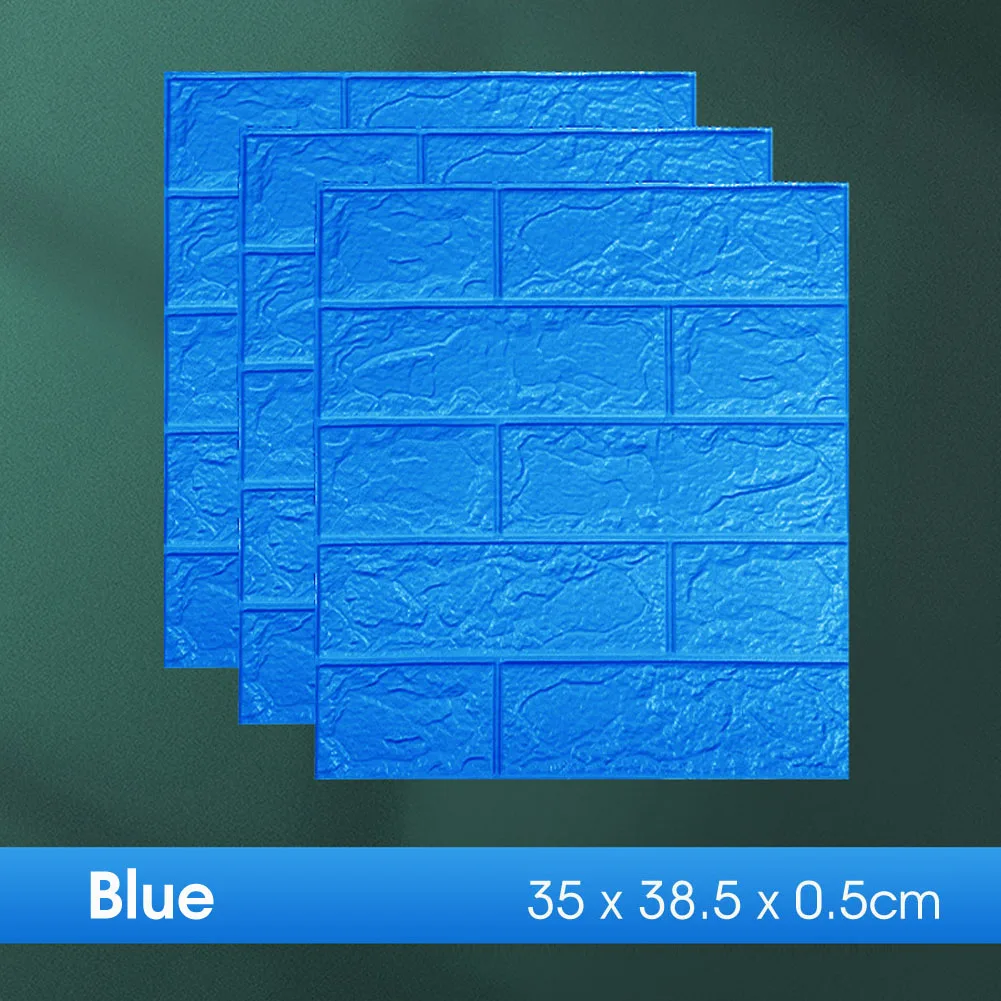 10pcs Brick Foam Panels 3d Wall Stickers Self-adhesive Diy Embossed Stone Wallpaper Home Decor Living Room Kitchen Decoration | Дом и сад