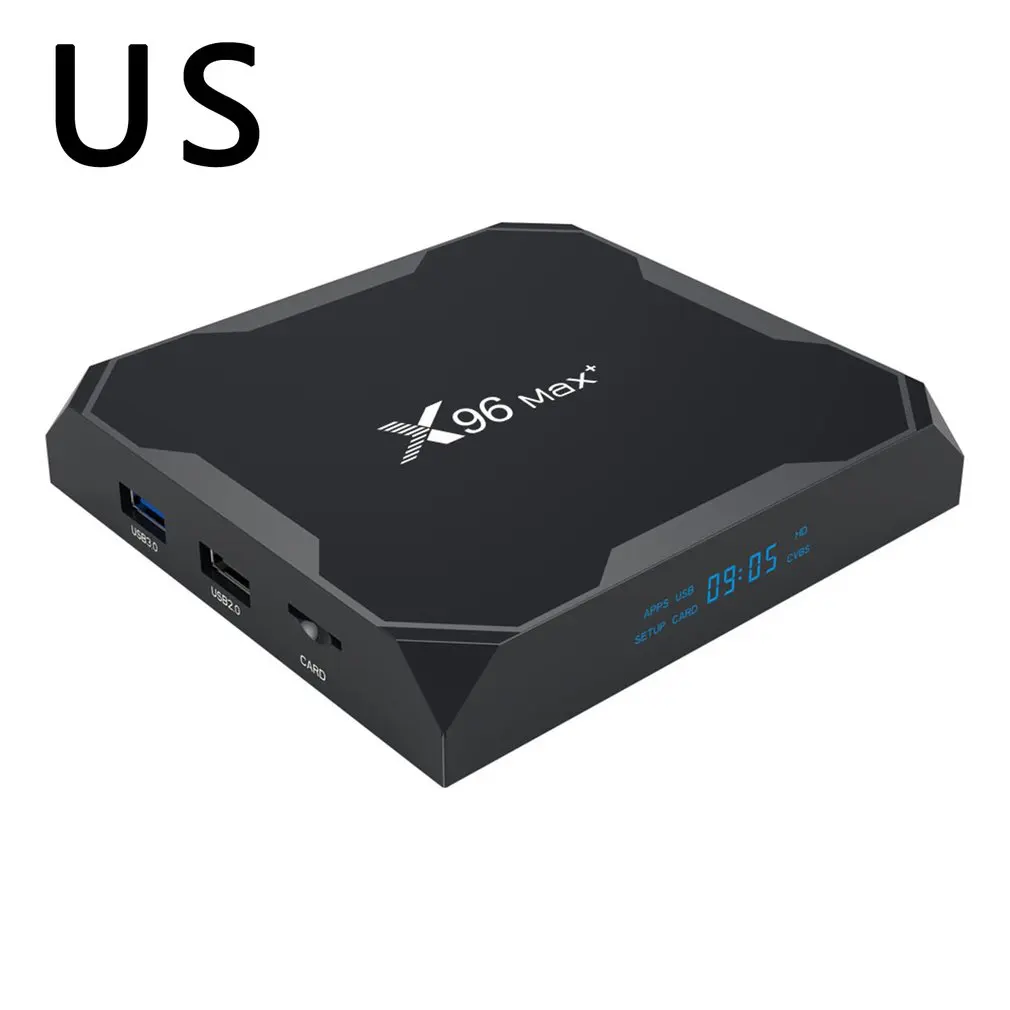 

ТВ-приставка X96 Max + S905X3, четырехъядерная, Wi-Fi, 4K, HDMI-совместимая, с поддержкой TF-карты, AV, ИК