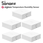 Датчик температуры и влажности SONOFF SNZB-02 ZigBee умный дом eWeLink приложение для проверки в режиме реального времени работает с ZBBridge Alexa Google Home