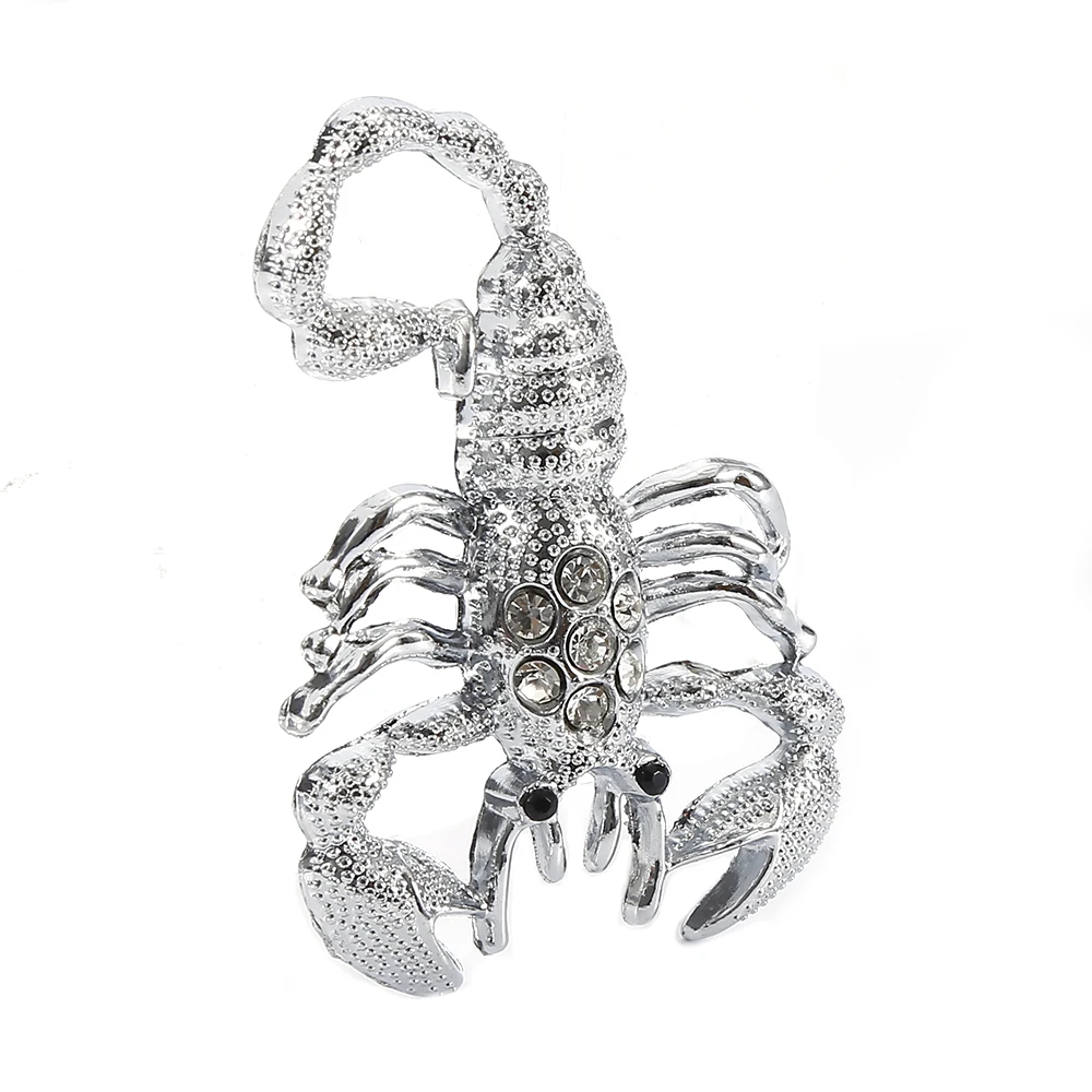 3D металлической вставкой в виде скорпиона автомобиля Стикеры с трехмерной