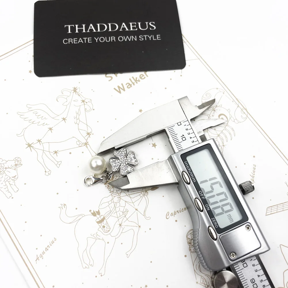 Настоящее серебро 925 пробы клевер жемчуг ручная работа новые ювелирные изделия