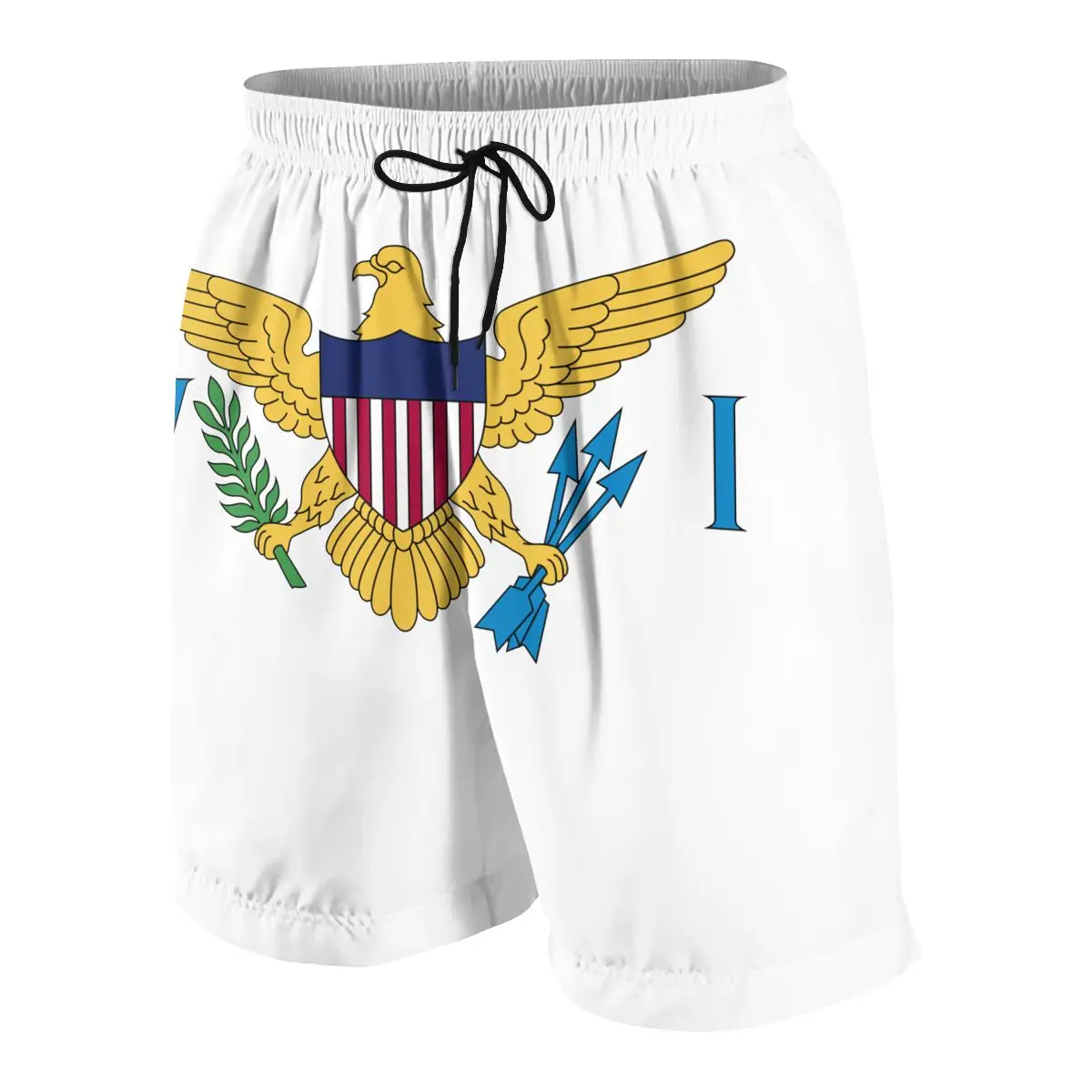 

US Virgin Islands Flag Youngsters Shorts Joggers Quick-dry Cool Short Pants Casual Beach Sweatpants