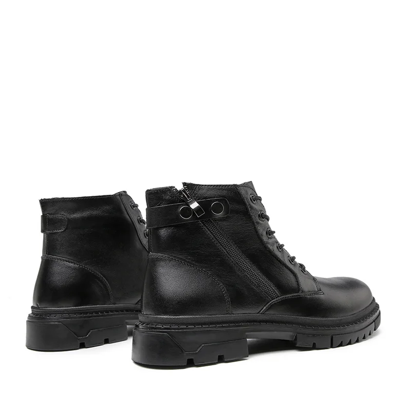 Мужские Водонепроницаемые ботинки из натуральной кожи с плюшем|Ботинки| |