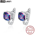 JQUEEN модные серьги-манжеты из стерлингового серебра 925 пробы, брендовые модные ювелирные изделия для женщин с 6,8ct радужными топазами