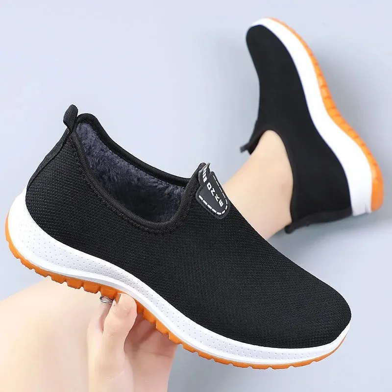 

Larnmern Composite Safety Shoes Men Winter Slip On Light Weight Steel Toe Shoes Shockproof Safety Boots Hook&Loop Sneakers Shoes