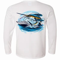 upf 50 sun protection mens shirt moisture wicking fishing wear long sleeve vented uv fishing shirt