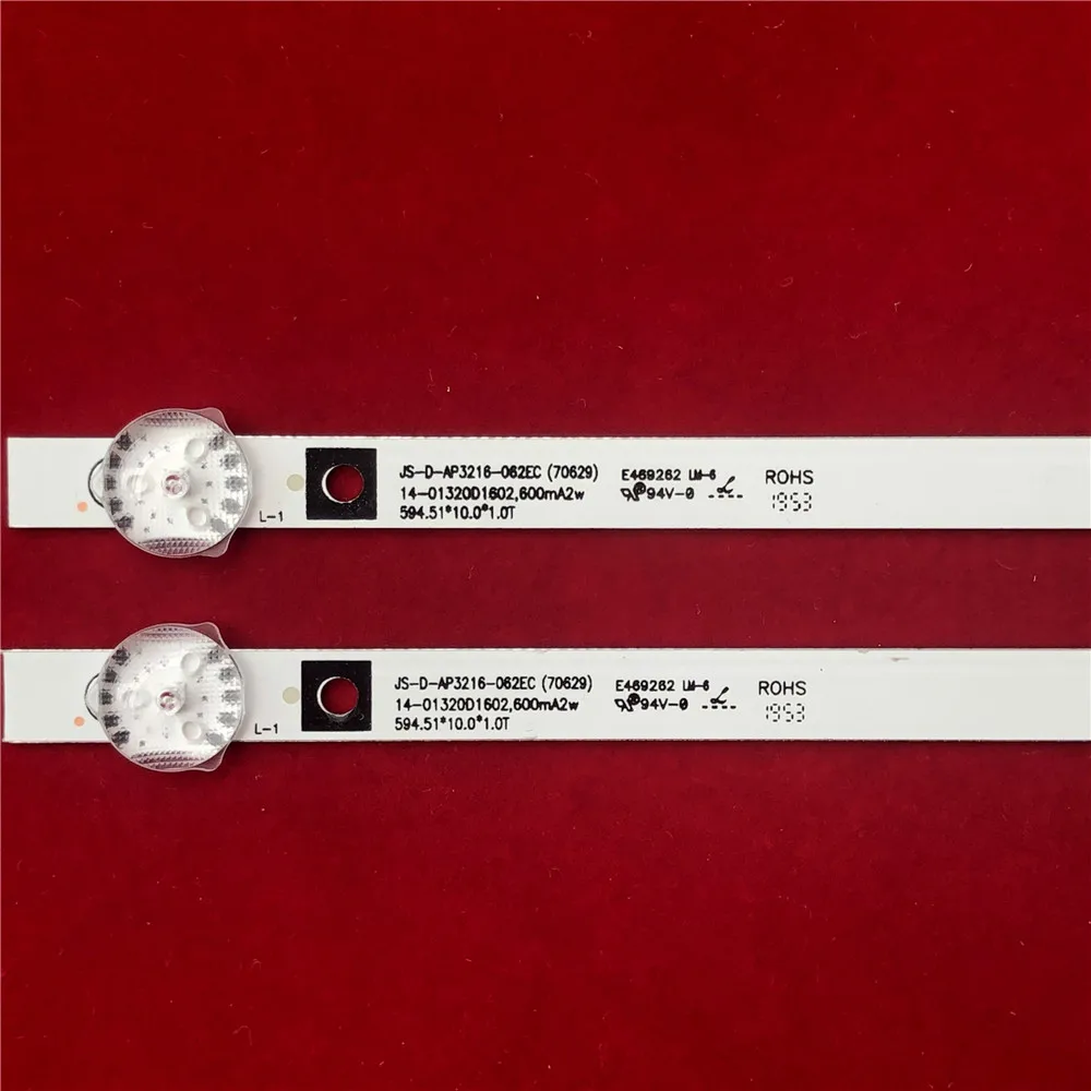 

2PCS/KIT 594MM LED Backlight Strip 6 Lamp For 32 inch TV JS-D-AP3216-062EC HL-24320A28-070 for LY315-E1W