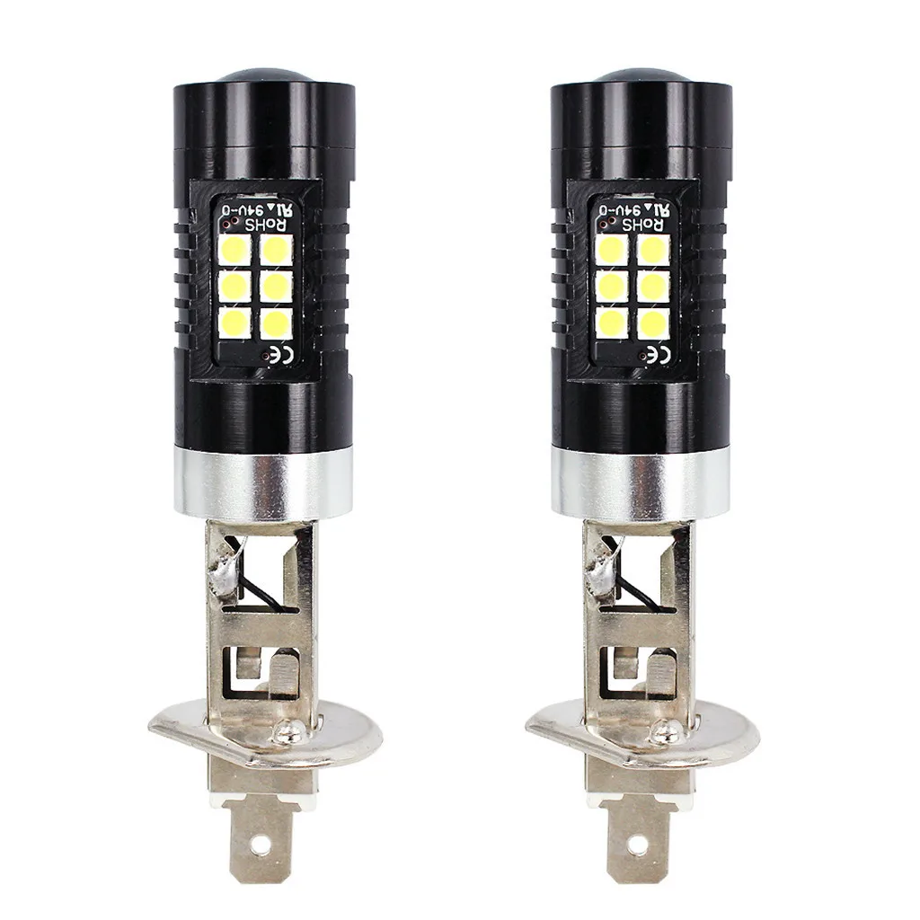 2 шт. h1 светодиодный 6500K белый H1 21SMD 3030 противотуманный автомобильный Светильник