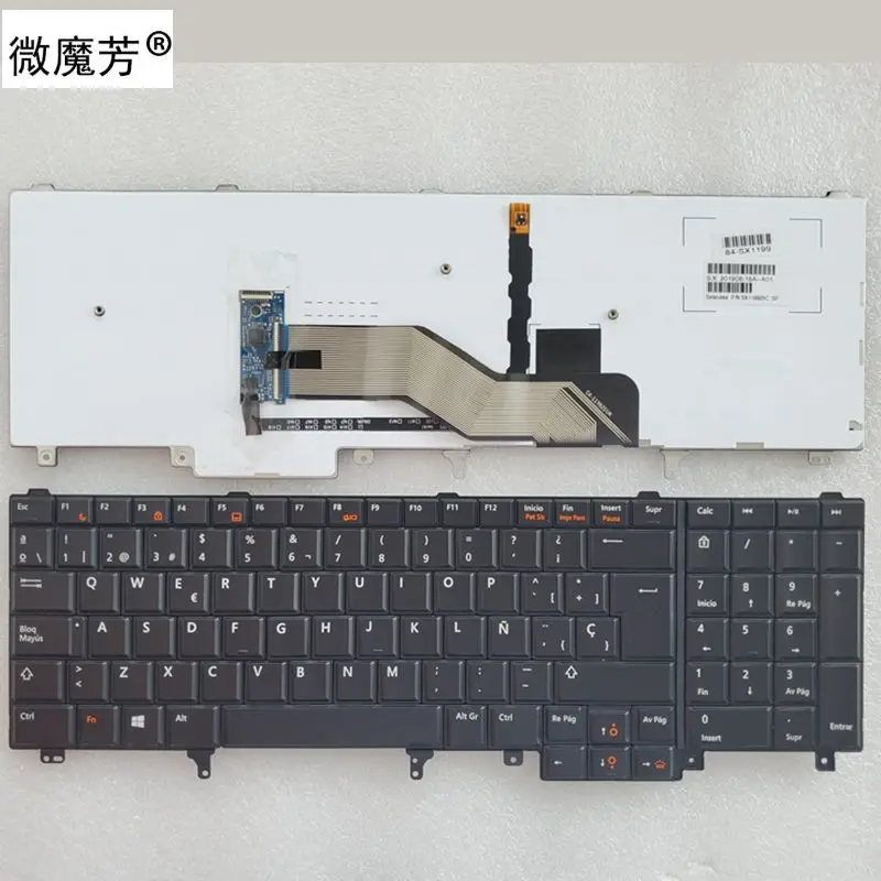 

New keyboard For Dell Latitude E6520 E6530 E6540 E5520 E5530 Backlit SP Spanish Teclado Keyboard