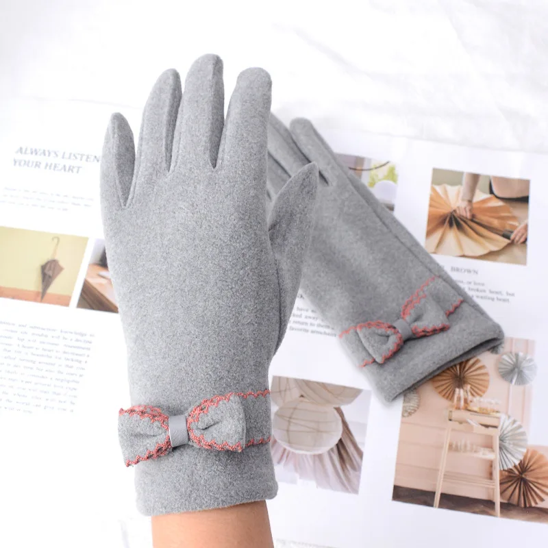 

Зимние перчатки для женщин, теплые флисовые перчатки в Корейском стиле, велосипедные перчатки для вождения, перчатки для сенсорных экранов,...